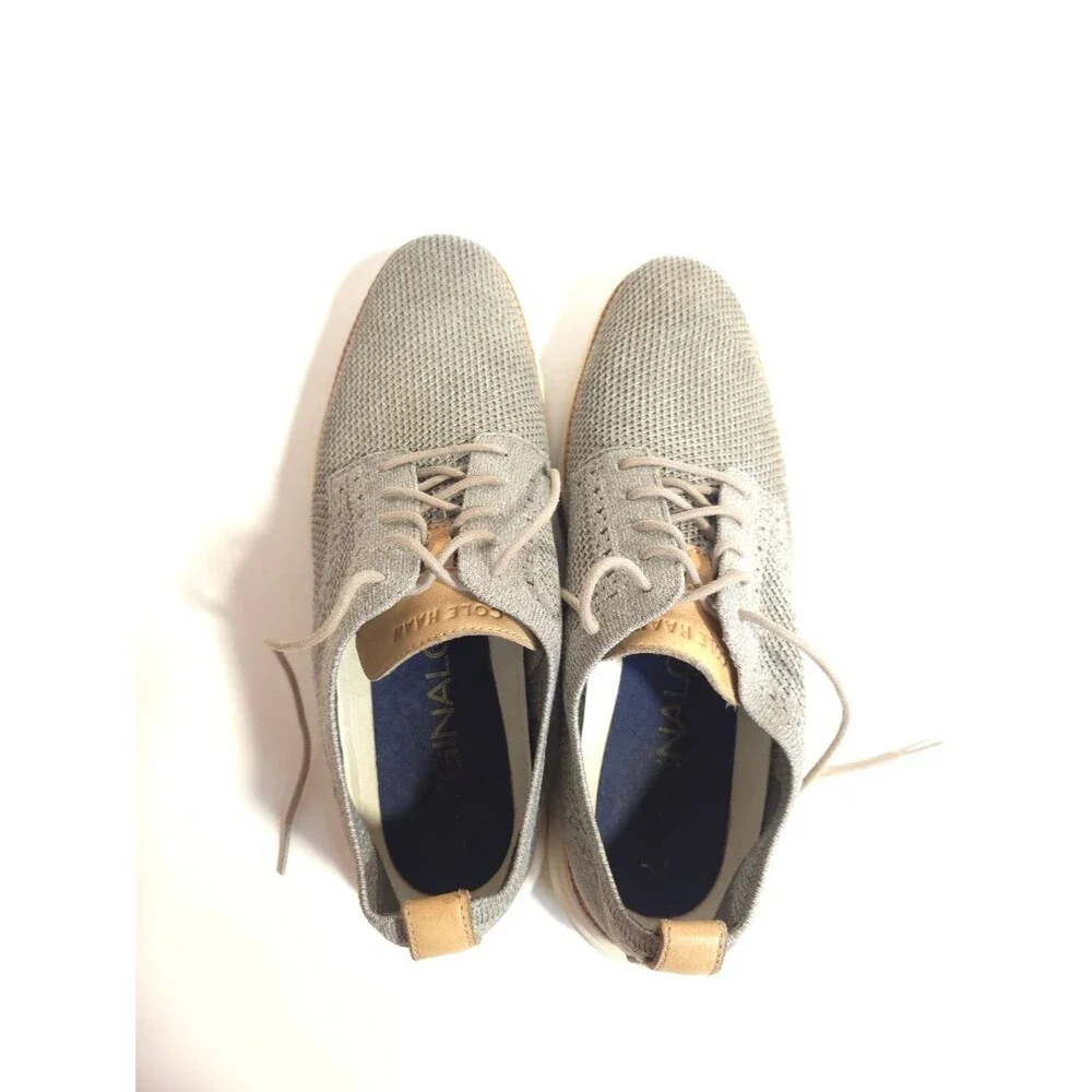 Cole Haan Stitchlite Oxford Mens 9.5 Gray Knit OriginalGrand Lightweight Comfort